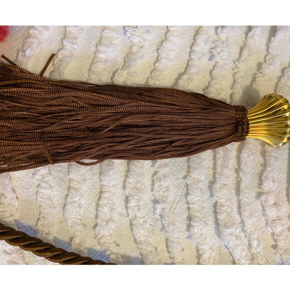 BRIZZOLARI Brown SUEDE Leather‎ CROSSBODY Tassel Purse Made in Italy - Picture 8 of 10